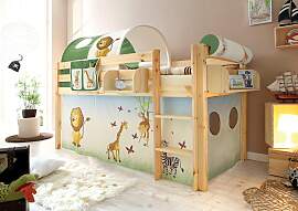 Hochbett TICAA "Malte", beige (kiefer