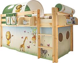 Hochbett TICAA "Malte", beige (kiefer