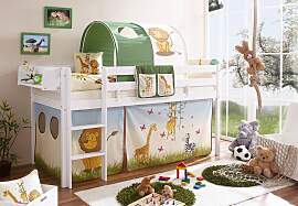 Hochbett TICAA "Malte", beige (kiefer