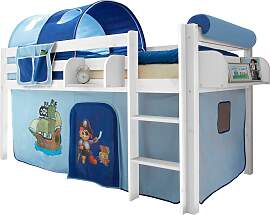 Hochbett TICAA "Malte", blau (kiefer