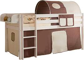 Hochbett TICAA "Malte", braun (kiefer