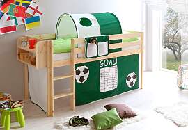 Hochbett TICAA "Malte", grün (kiefer