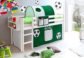 Hochbett TICAA "Malte", grün (kiefer