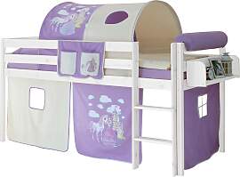 Hochbett TICAA "Malte", lila (kiefer