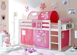 Hochbett TICAA "Malte", rosa (kiefer