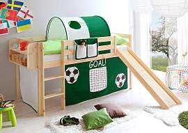 Hochbett TICAA "Manuel", grün (kiefer