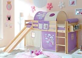 Hochbett TICAA "Manuel", lila (kiefer