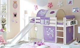 Hochbett TICAA "Manuel", lila (kiefer