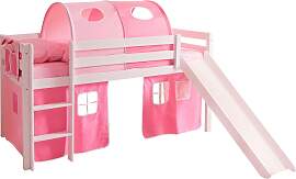 Hochbett TICAA "Manuel", rosa (kiefer