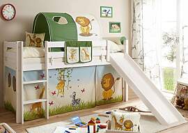 Hochbett TICAA "Manuel", weiß (kiefer