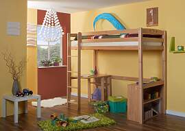 Hochbett TICAA "Tolly", beige (buche