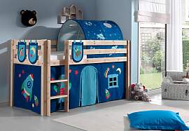 Hochbett VIPACK "Pino, Spielbett massiv
