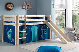 Hochbett VIPACK "Pino, Spielbett massiv