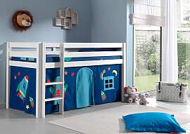 Hochbett VIPACK "Pino, Spielbett massiv