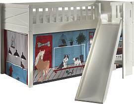 Hochbett VIPACK "Scott", weiß (weiß,