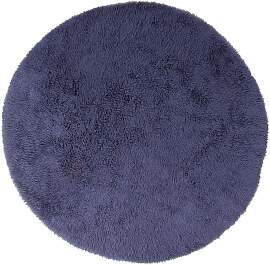 Hochflor Teppich 261 x 261 cm - dunkelblau