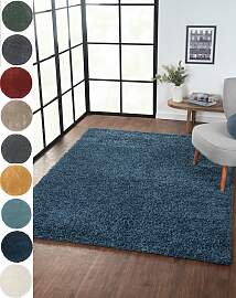 Hochflor-Teppich "My Shaggy", blau
