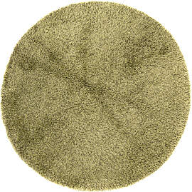 Hochflor Teppich rund  - 200 x 200 cm - olivgrün