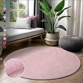 Hochflor-Teppich SANAT "LOCA", rosa,