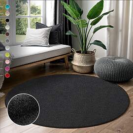 Hochflor-Teppich SANAT "LOCA", schwarz,