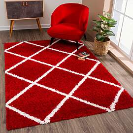 Hochflor-Teppich SANAT "Madrid", rot,