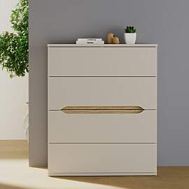 Hochkommode FORTE, beige (sand, mauvella eiche),