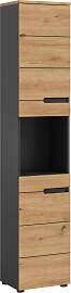 Hochschrank Canu ca. 38x193x34 cm Eiche/Grau