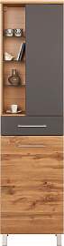 Hochschrank Float Breit Anthrazit/Eichefarben
