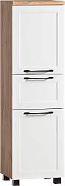 Hochschrank in Weiß/Eiche
