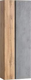 Hochschrank Varese ca. 65x180 cm Hellgrau/Eiche