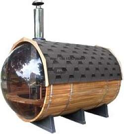 Hochwertige Fasssauna Red Cedar Outdoor Saunaraum