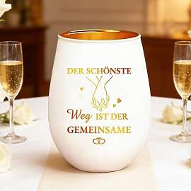 Hochzeitstag Geschenk - Windlicht Glas Mit Spruch
