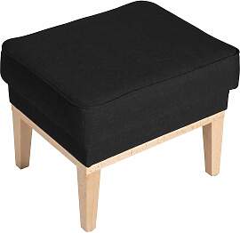 Hocker Angelo Flachgewebe schwarz