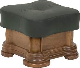 Hocker Arkansas Dunkelgrün Echtleder