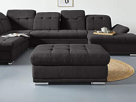 Hocker COTTA "Holiday", schwarz, B:112cm 
