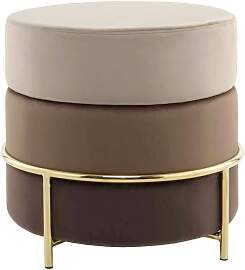 Hocker Creme/Braun ca. 48,5x46 cm