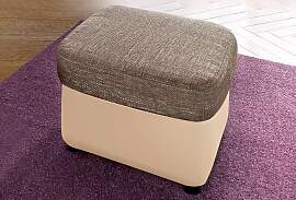 Hocker DOMO COLLECTION "Flores", beige