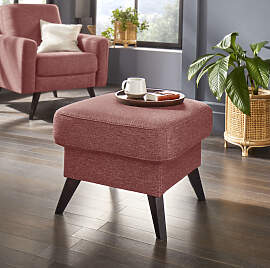 Hocker EXXPO - SOFA FASHION "Samso", rot 