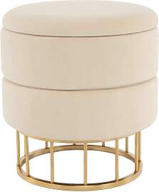 HOCKER Hocker rund in Beige