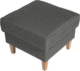 Hocker Lorris Hellgrau Flachgewebe