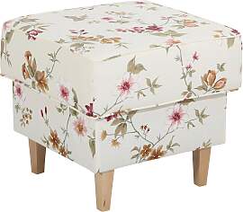 Hocker Lorris Weiß Flachgewebe