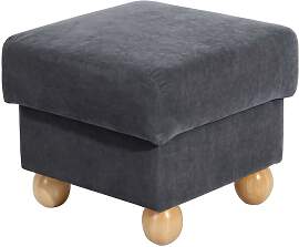 Hocker Malmö Veloursstoff anthrazit