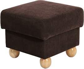 Hocker Malmö Veloursstoff braun