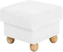 Hocker Malmö Veloursstoff creme