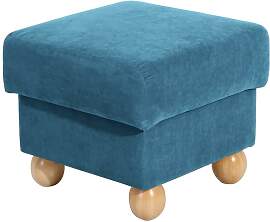Hocker Malmö Veloursstoff petrol