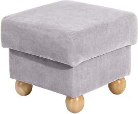 Hocker Malmö Veloursstoff silber