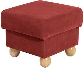 Hocker Malmö Veloursstoff terracotta