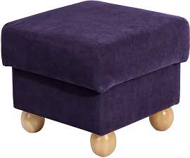 Hocker Malmö Veloursstoff violett