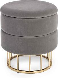 Hocker Pavlina in Samt-Optik, moderner Stil mit