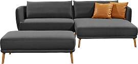 Hocker "Pearl", grau (stone), B:125cm